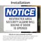 Signmission Restricted Area Security Alarm Will Sound OSHA Notice Sign, Vinyl Decal, 10in W x 7in L, 2PK OS-2PACK-NS-D-710-L-18086 - alternate 3